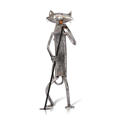 

TOOARTS Metal Sculpture Playing Saxophone Cat Home Furnishing Articles Handicrafts