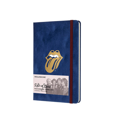 

MOLESKINE Rolling Stones Notebook Stationery Notepad Business Conference Notepad Flannel Hard Surface Large Horizontal Hand Account Blue 0906