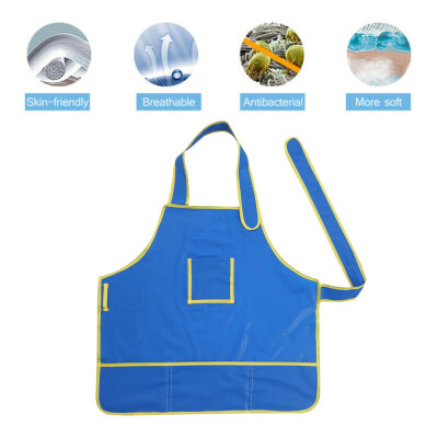 

Waterproof Kids Child Art Craft Blue Apron Smock for DIY Painting Drawing Class