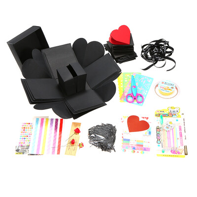 

DIY Surprise Explosion Gift Box with Accessories Kit Memory Photo Album Wedding Proposal Engagement Birthday Valentines Day Anniv