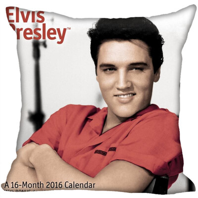 

Elvis Pillow Cover Bedroom Home Office Decorative Pillowcase Square Zipper Pillow Cases Satin Fabric No Fade