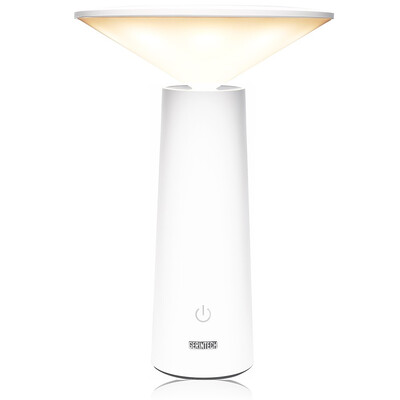 

Gerintech Rechargable Table Lamp Dimmable Bedside Lamps with Warm & White Light for Bedrooms White