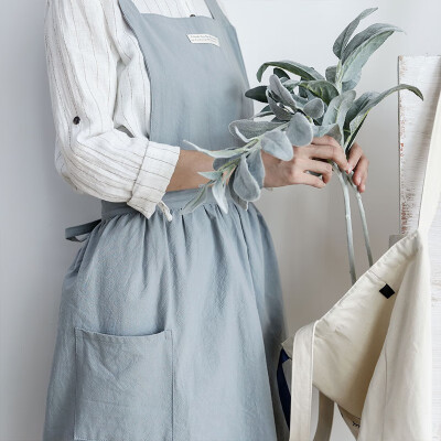 

NeillieN Nordic apron Korean pleated apron apron hotel coffee shop apronKitchen overallsClean apronCoffee shop overalls