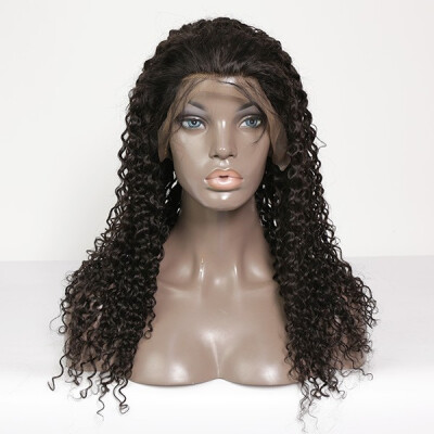 

130 Density 360 Lace Frontal Wig Deep Curly 100 Human hair