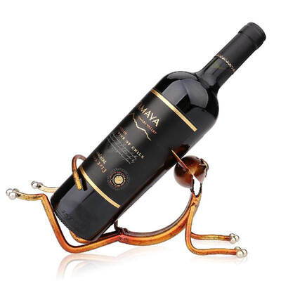 

TOOARTS Yoga cat Wine holder Wine shelf Metal sculpture Practical sculpture Home decoration Interior decoration Crafts
