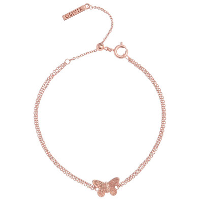 

Olivia burton import bracelet female wild 3D small butterfly bracelet Valentines Day gift rose gold jewelry OBJ16MBB02