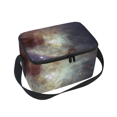 

ALAZA Lunch Box Stars Space Insulated Lunch Bag Large Cooler Tote Bagfor Men Women