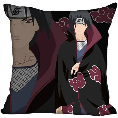 

Naruto Pillow Cover Bedroom Home Office Decorative Pillowcase Square Zipper Pillow Cases Satin Fabric No Fade 35x35CM