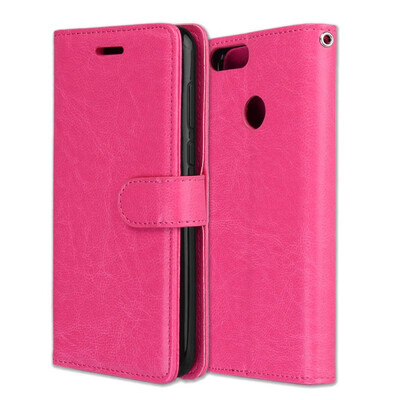 

MOONCASE Huawei P Smart 3 Card Photo Frame Leather Case - Rose Red