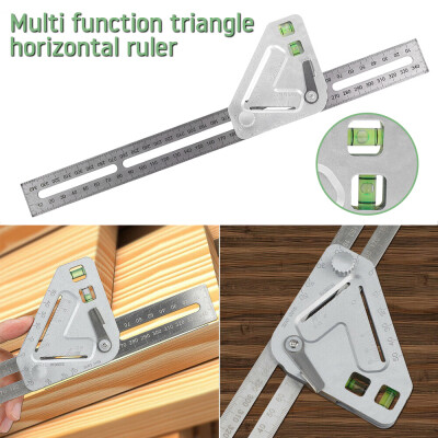 

Willstar Woodworking Multi-Angle Triangle Level Ruler Stainless Steel Measuring Tool US