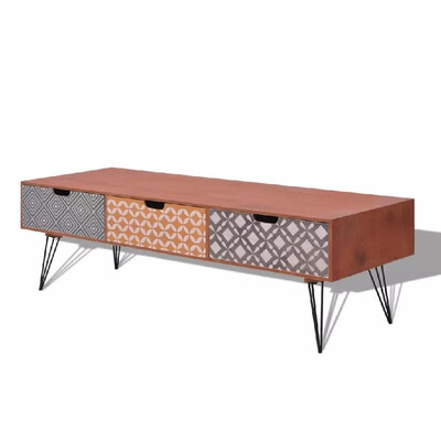 

TV Cabinet with 3 Drawers 472"x157"x142" Brown