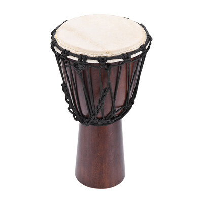 

Professional 10" African Djembe Hand Bongo Drum Percussion Music Instrument Select Hardwood Body Goatskin Head