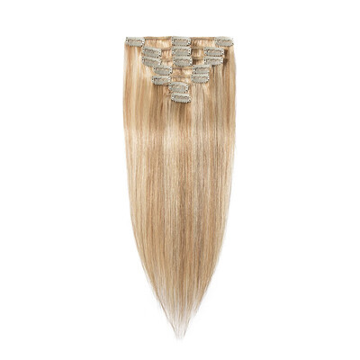 

15-22 Inches Clip in Human Hair Extensions 100 Silky Straight Human Remy Hair 7Pcs 15clips