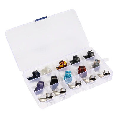 

15pcs Steel Finger Thumb Guitar Picks Set Guitars Thumbpick&Fingerpicks Kit Guitar Plectrum Tools
