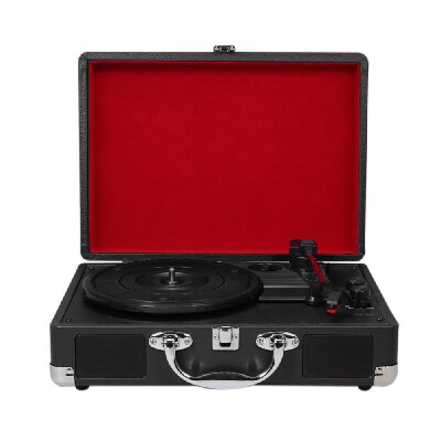 

Turntable With Speakers Vintage BT Phonograph Record Player Stereo Sound Black EU-type