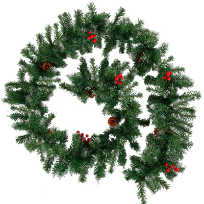 

Willstar Pre-Lit Natural Pine Cone&Berry Decorated Garland with 50 White LED Lights