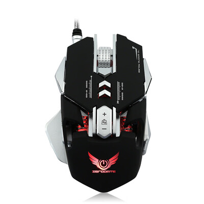 

ZERODATE X300GY USB Wired Competitive Gaming Mouse Mechanical Game Mice Adjustable 3200DPI 7 Programmable Buttons LED Lighting Eff