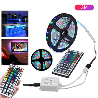 

Willstar 984 ftSet Tape Lights Color Changing RGB Light Strip 5050 LED with 44 Keys IR Remote 12V Power Supply