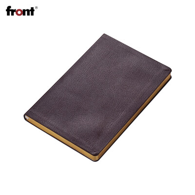 

front Retro PU Leather Cover A5 Notebook Lined Paper Gold Edge Daily Travel Journal Diary Memo Writing Notepad for Office School S