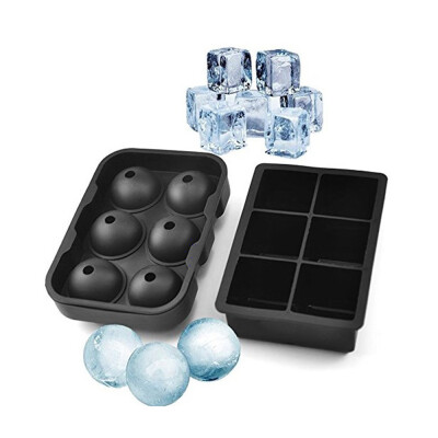 

Ice Cube Trays Silicone Set of 2 Sphere Round Ice Ball Maker