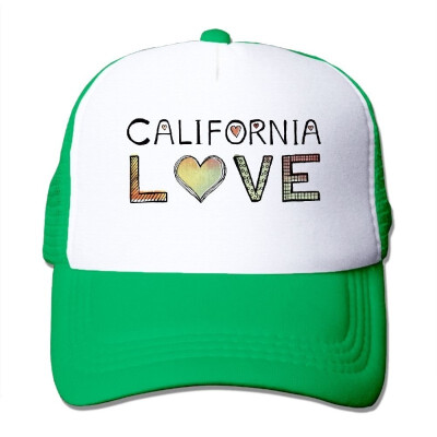 

SHINENGST California Love Mesh Trucker CapsHats Adjustable For Unisex Black