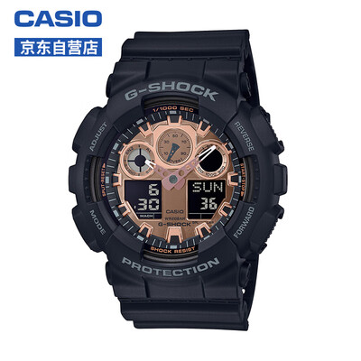 

CASIO watch G-SHOCK black gold shockproof waterproof antimagnetic man automatic LED lighting watch GA-100MMC-1A