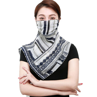 

Women Sunscreen Cloth Face Mask Chiffon Scarf Neck Lightweight UV Protection Bandana