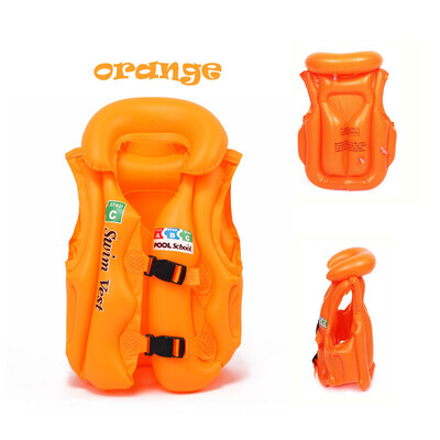 

Baby Kids Float Inflatable Swim Vest Solid Color Life Jacket Swimming Aid Learning Floats