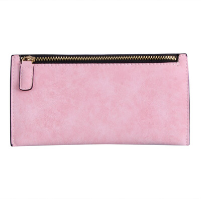 

Women Men Zipper PU Leather Clutch Coin Phone Bag Long Purse Wallet Card Holder