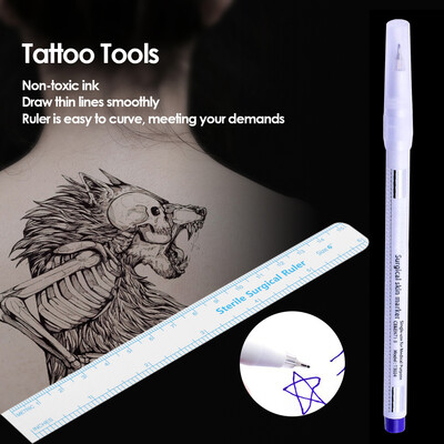 

Tattoo Skin Marker Pen Eyebrow Tattoo Measure Paper Ruler for Permanent Makeup Tattoo Tool