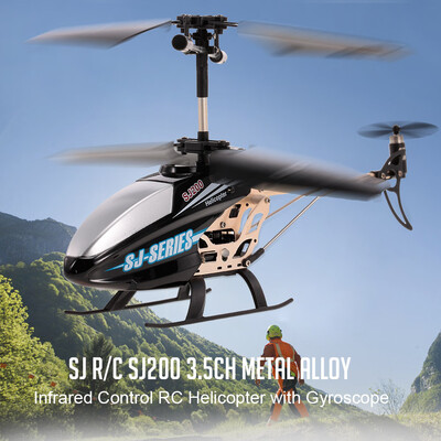 

SJ RC SJ200 35CH Metal Alloy Infrared Control RC Helicopter with Gyroscope for Kids Toys Children Gift