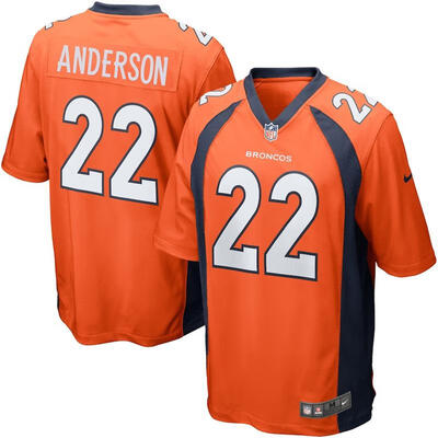 

Youth Football Jersey Denver Broncos CJ Anderson Orange Game Jersey