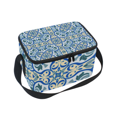 

ALAZA Insulated Lunch Box Roma Decorative Pattern4 Lunch Bag for Men Women Portable Tote Bag Cooler Bag