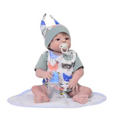 

Realistic 23 Reborn Baby Dolls For Girl Toddler Toy Full Silicone Vinyl Body Babies Doll Gold Hair Reborns Child Xmas Gifts