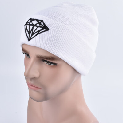 

Unisex Women Men Knitted Hat Diamond Ribbed Slouchy Baggy Casual Sport Warm Winter Kullies Beanies