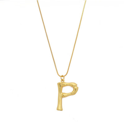 

NeillieN Letter necklace European&American exaggerated fashion necklace 26 capital English letter necklace Pendant torque