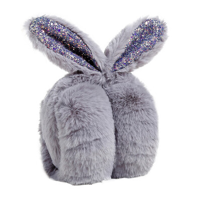 

Womens Winter Fashion Outdoor Earmuffs Cute Rabbit Ears Design Soft Plush Ear Warmer Warm Ear Protector Folding Ear Muff
