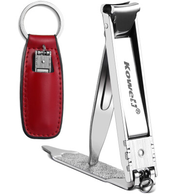 

Korea Kowell Han Kewei nail clippers stainless steel nail clippers nail clippers key ring washable BT-LF1500 red leather case import