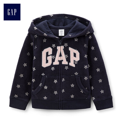 

Gap baby girl childrens fleece sweater 307656 baby winter childrens wear childrens hooded sweatshirt silver star pattern 110cm 4T