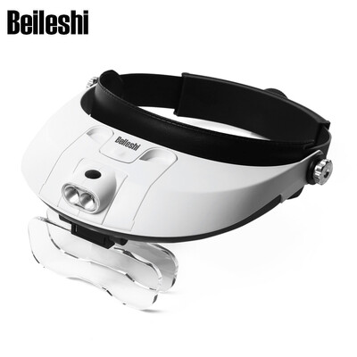 

Beileshi 81001 - G Detachable 2-LED Headband Illuminated Magnifier with 5 Replaceable Lens