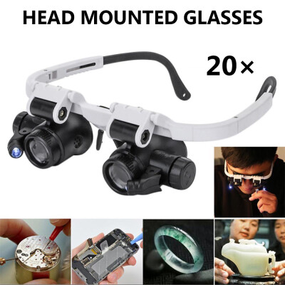 

Willstar Magnifier Repair Glasses With LED Light Headset Magnifying Loupe Watch Repair Tool