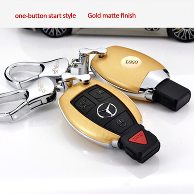 

Car Accessories Top Layer Leather Car Key Case For Benz Car Key Cover Shell Car Keychain
