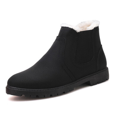 

Men Boots 2018 High Top Men Winter Boots Warm Plush Snow Boots Mens Fashion Sneakers Winter Shoes Man