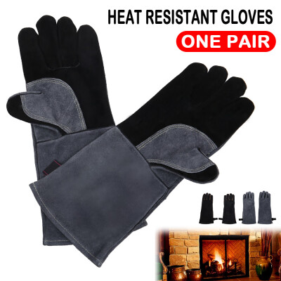 

Willstar Heavy Duty Wood Burner 932°F Welding Gloves Heat Resistant Leather Stoves Fire