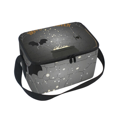 

ALAZA Lunch Box Insulated Lunch Bag Large Cooler Halloween Poster With Broom Magic Tote Bag