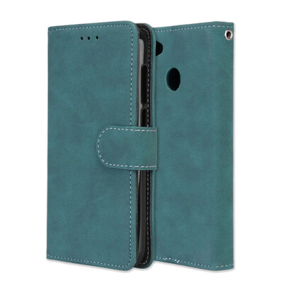 

MOONCASE ZTE Blade A6 Vintage Scrub 3 Card Case - Blue