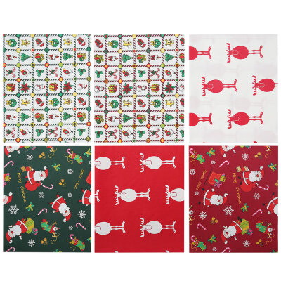 

Willstar Christmas Polycotton Festive Xmas Fabric Fat Quarters Bundle DIY Craft Sewing