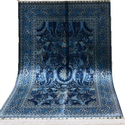 

FangCun 4x6 Persian Silk Rugs Handmade Nice Blue Home Carpets Hand Knotted for living rooms&offices FC040615