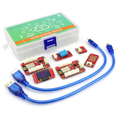 

Elecrow ESP8266 IOT Weather Station Kit Intelligent Smart Home Humidity Temperature Sensors Module UV ESP8266 NodeMCU DIY Kit