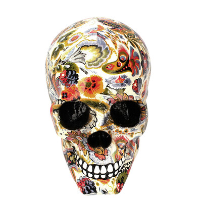 

1Pcs Colorful Resin Human Skeleton Collectible Home Bar Table Decoration Cluster Flower Horror Decorative Craft Mask